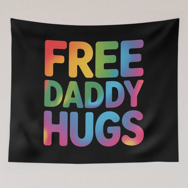 Item preview, Free Daddy Hugs LGBT Pride Month Colorful Rainbow LGBTQ Dad designed and sold by JonathalIngham.