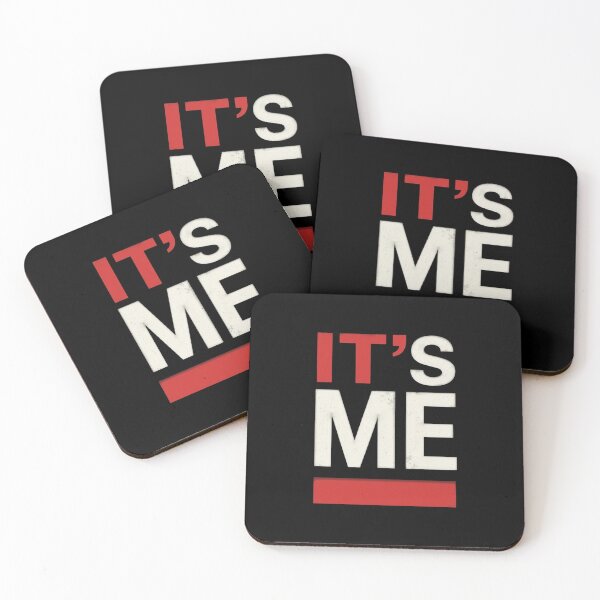 Item preview, Bold Minimalist “IT’S ME” Vertical Poster – High Contrast Red & White Design designed and sold by PixelVibe782.