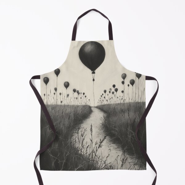 Item preview, Balloons over a country lane: Monochrome designed and sold by Mianku | Für das Leben.