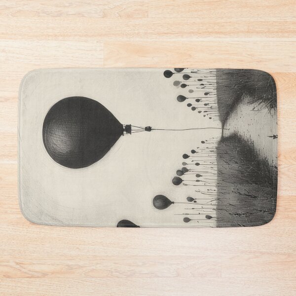 Item preview, Balloons over a country lane: Monochrome designed and sold by Mianku | Für das Leben.