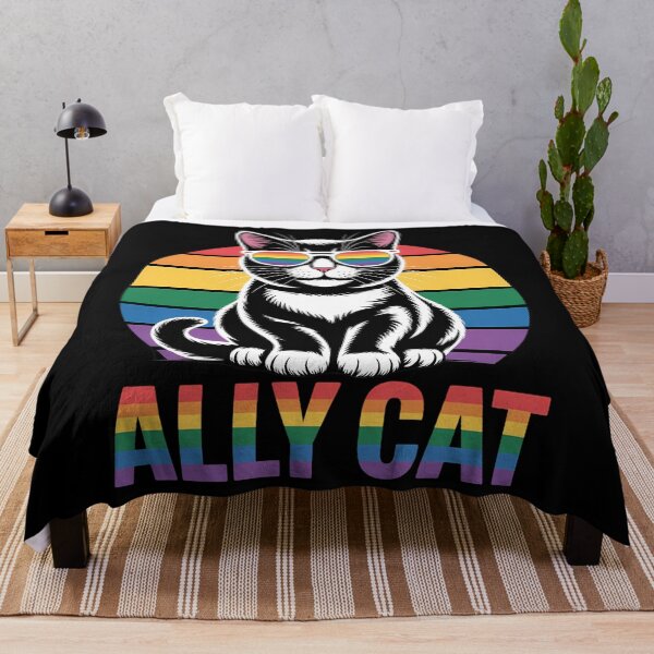 Item preview, LGBT Ally Cat Gay Rainbow Funny LGBTQ Flag designed and sold by JonathalIngham.