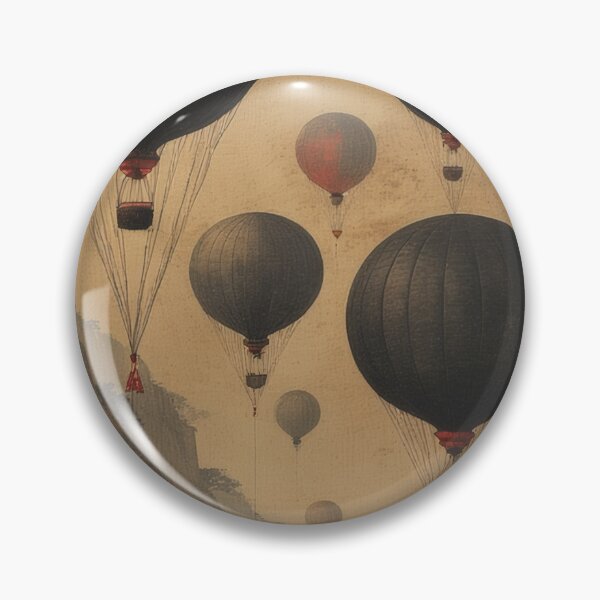 Item preview, Black and red balloons over Chinese landscape designed and sold by Mianku | Für das Leben.