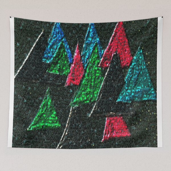 Item preview, triangular dark lizard skin colorful geometric abstract design designed and sold by SmashingDeals.