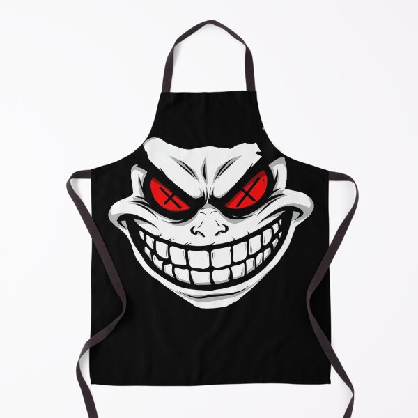 Item preview, Sinister Cartoon Face Digital Illustration – Bold Red X Eyes & Menacing Grin designed and sold by PixelVibe782.