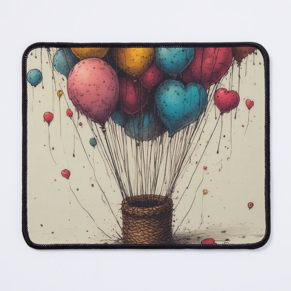 Item preview, Heart-shaped balloons rise into the sky designed and sold by Mianku | Für das Leben.