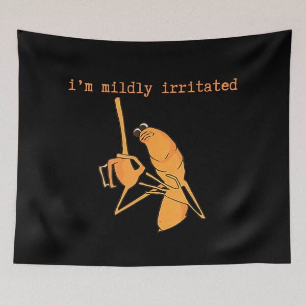 Item preview, Im Mildly Irritated Grumpy Shrimp Minimal Humor Illustration designed and sold by NguboNorento.