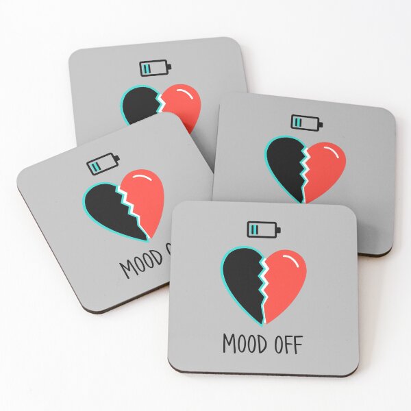 Item preview, Broken Heart Digital Illustration – MOOD OFF with Low Battery Symbol designed and sold by PixelVibe782.