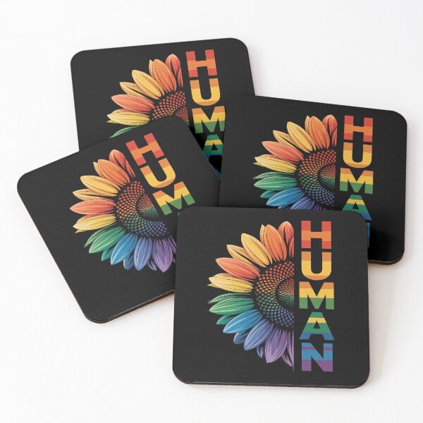 Item preview, HUMAN Sunflower LGBT Flag Gay Pride Month LGBTQ designed and sold by JonathalIngham.