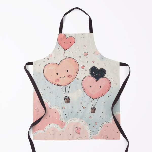 Item preview, Heart-shaped balloons float in a pastel-colored sky. designed and sold by Mianku | Für das Leben.