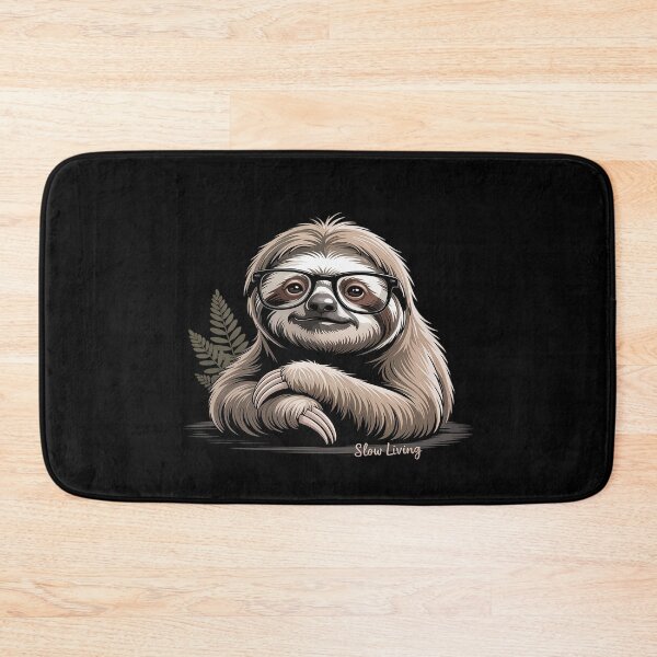 Item preview, Lazy and Learned Sloth with Round Glasses designed and sold by FluoroWave.