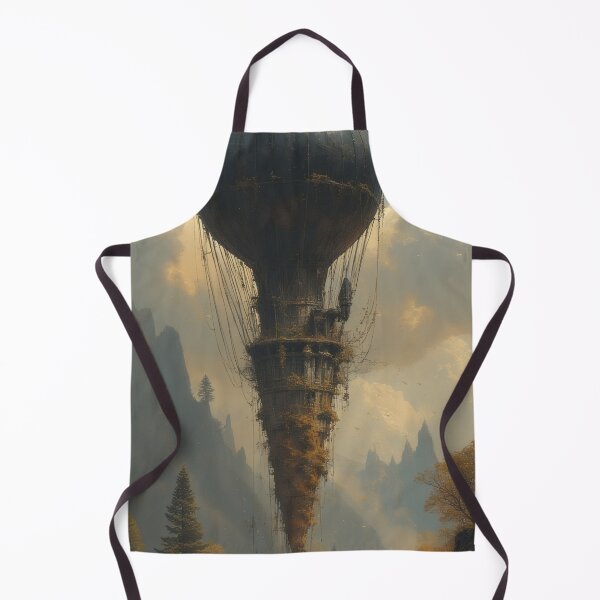 Item preview, Floating castle airship in a foggy landscape designed and sold by Mianku | Für das Leben.