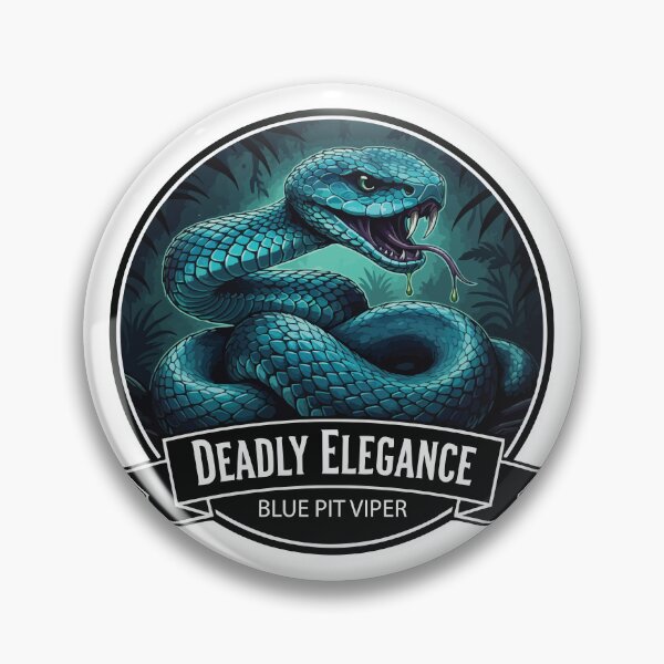 Item preview, Deadly Elegance – Blue Pit Viper Venomous Art designed and sold by Petzzz.