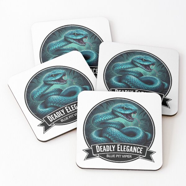Item preview, Deadly Elegance – Blue Pit Viper Venomous Art designed and sold by Petzzz.