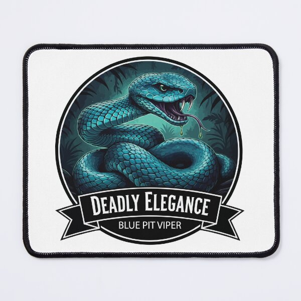 Item preview, Deadly Elegance – Blue Pit Viper Venomous Art designed and sold by Petzzz.