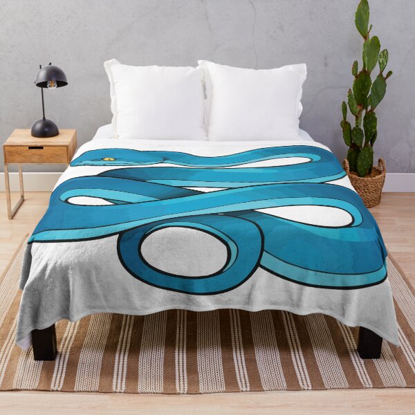 Item preview, Cerulean Coil – Minimalist Blue Snake Silhouette designed and sold by Petzzz.