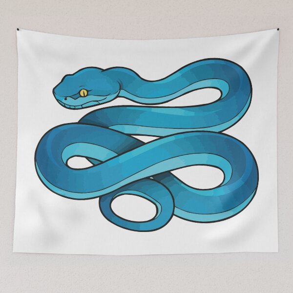 Item preview, Cerulean Coil – Minimalist Blue Snake Silhouette designed and sold by Petzzz.