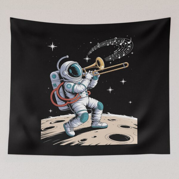 Item preview, Astronaut Trombone Art For Men Women Trombone Player designed and sold by demarioTTS.