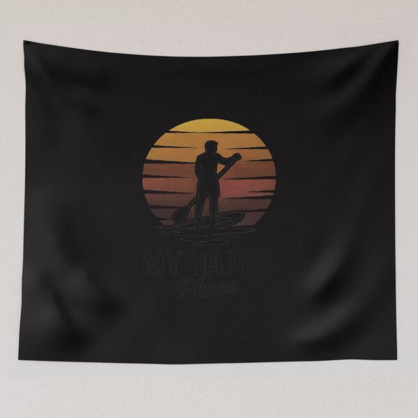 Item preview, SUP Girl My Happy Place I Water Sports Stand Up Paddleboard designed and sold by demarioTTS.