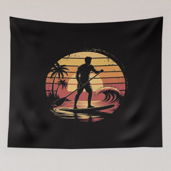 Item preview, Sunset Stand Up Paddle Board - Water Sports SUP Girl designed and sold by demarioTTS.