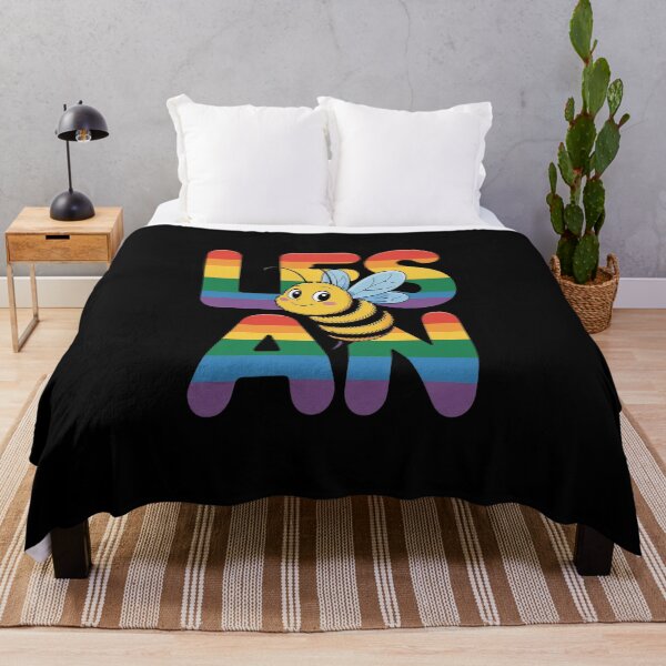 Item preview, Lesbian Bee Funny LGBTQ+ Pride Rainbow Cute Bee Pun designed and sold by FluoroWave.