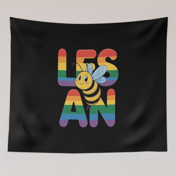 Item preview, Lesbian Bee Funny LGBTQ+ Pride Rainbow Cute Bee Pun designed and sold by FluoroWave.