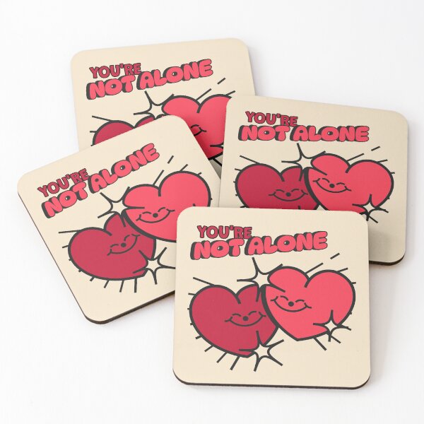 Item preview, YOU'RE NOT ALONE Hearts designed and sold by JusTiceT-shirts.