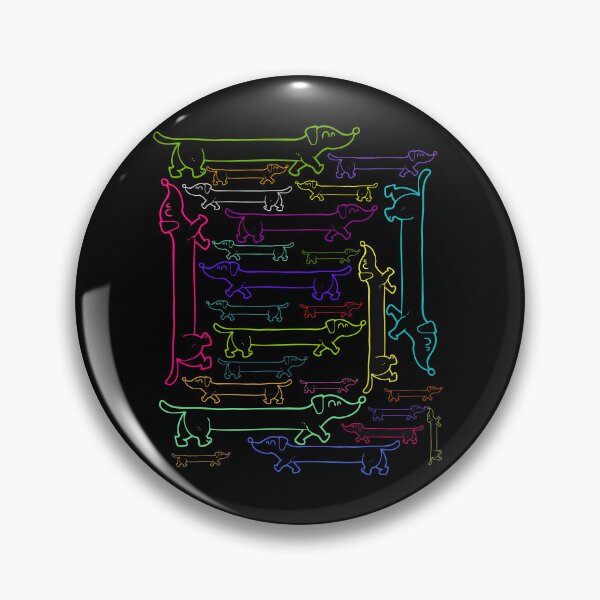 Item preview, Less Whining, More Weinering! Neon Style Black Sausage Dog Overload Pattern Design designed and sold by MirAgi.
