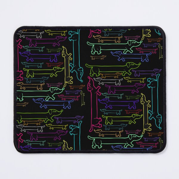 Item preview, Less Whining, More Weinering! Neon Style Black Sausage Dog Overload Pattern Design designed and sold by MirAgi.