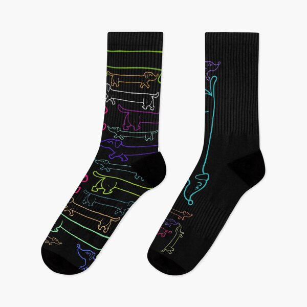 Item preview, Less Whining, More Weinering! Neon Style Black Sausage Dog Overload Pattern Design designed and sold by MirAgi.
