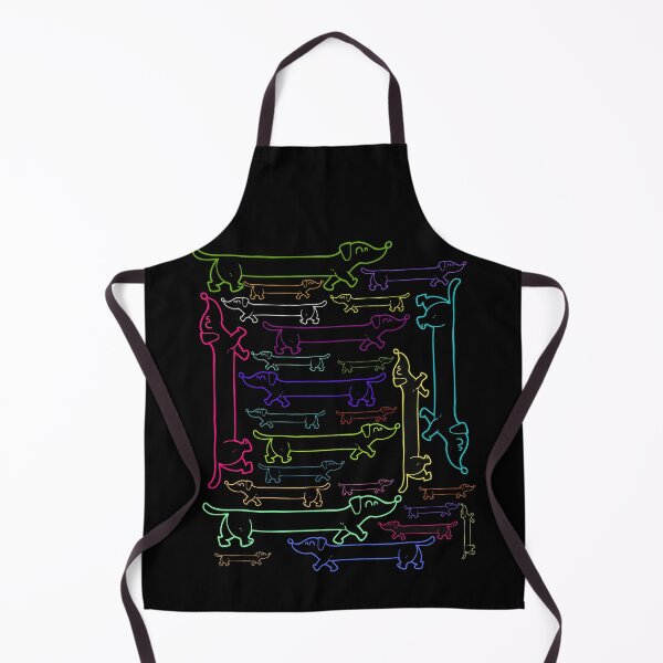 Item preview, Less Whining, More Weinering! Neon Style Black Sausage Dog Overload Pattern Design designed and sold by MirAgi.