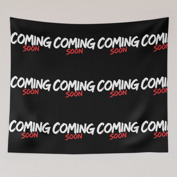 Item preview, Bold “COMING SOON” Digital Illustration – Black Background Minimalist Design designed and sold by PixelVibe782.