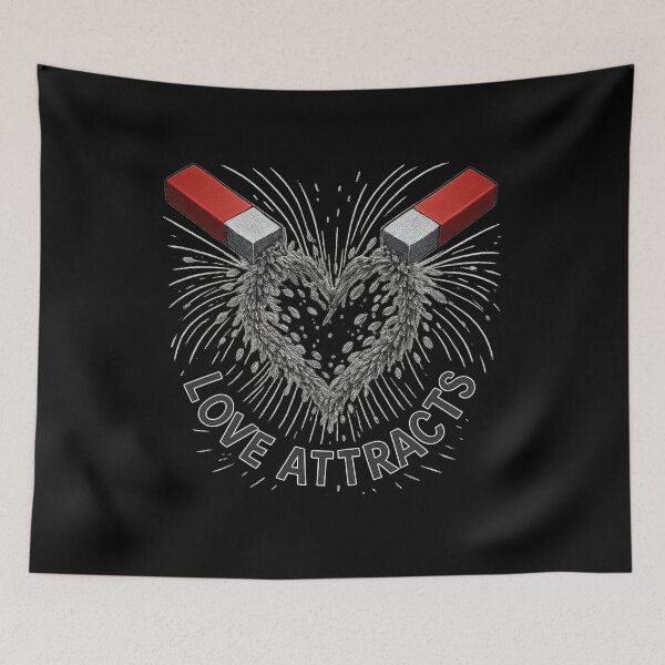 Item preview, Love Attracts - Magnetic Heart Conceptual Illustration designed and sold by MKreative Studio.