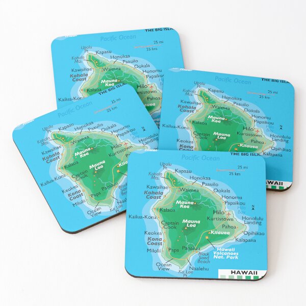 Item preview, Big Island Hawaii Map – Mountains, Volcanoes & Coastlines designed and sold by WorldAtlas.com.