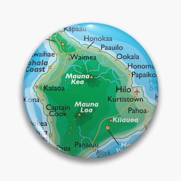 Item preview, Big Island Hawaii Map – Mountains, Volcanoes & Coastlines designed and sold by WorldAtlas.com.