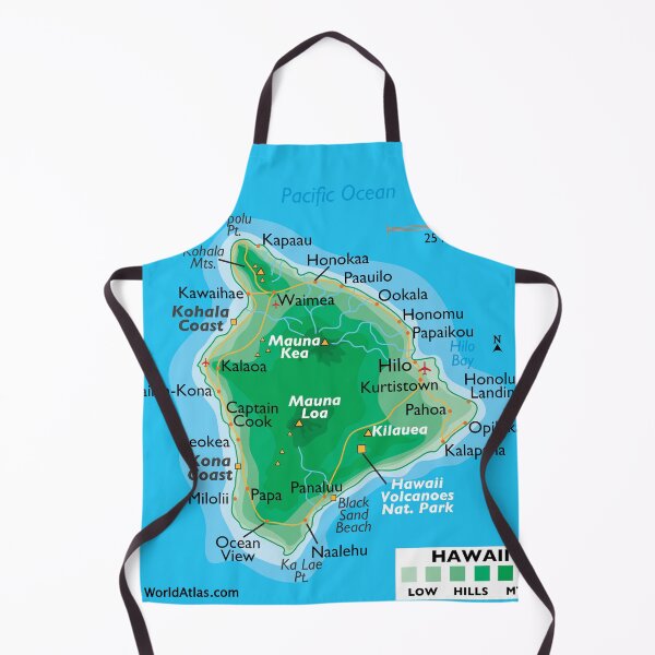 Item preview, Big Island Hawaii Map – Mountains, Volcanoes & Coastlines designed and sold by WorldAtlas.com.