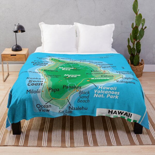 Item preview, Big Island Hawaii Map – Mountains, Volcanoes & Coastlines designed and sold by WorldAtlas.com.