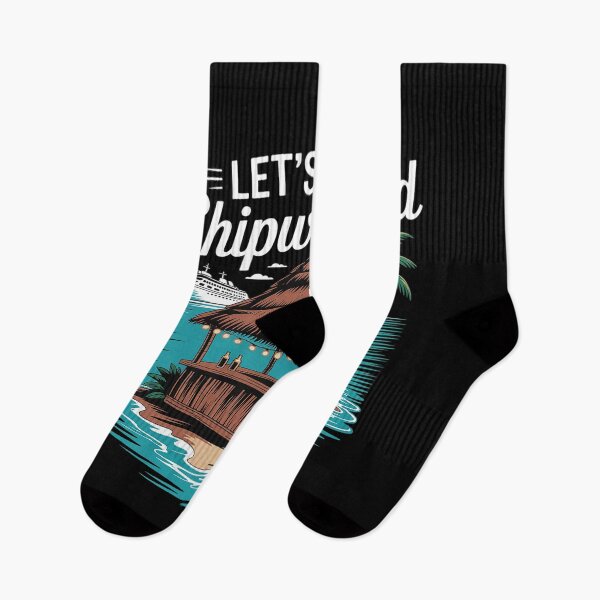 Item preview, Let's Get Shipwrecked Drinking Cruise Wear Cruise Vacation designed and sold by FluoroWave.