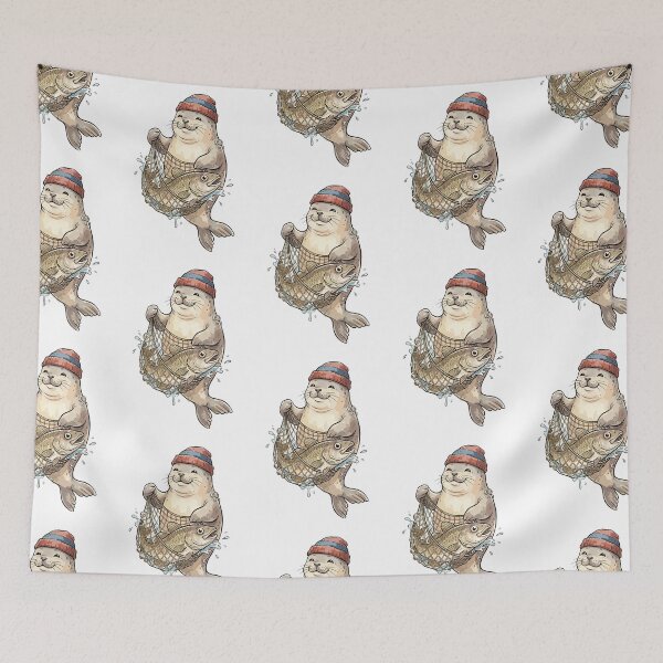 Item preview, Fisherman Aesthetic: Seal's Catch of the Day designed and sold by bapupa.