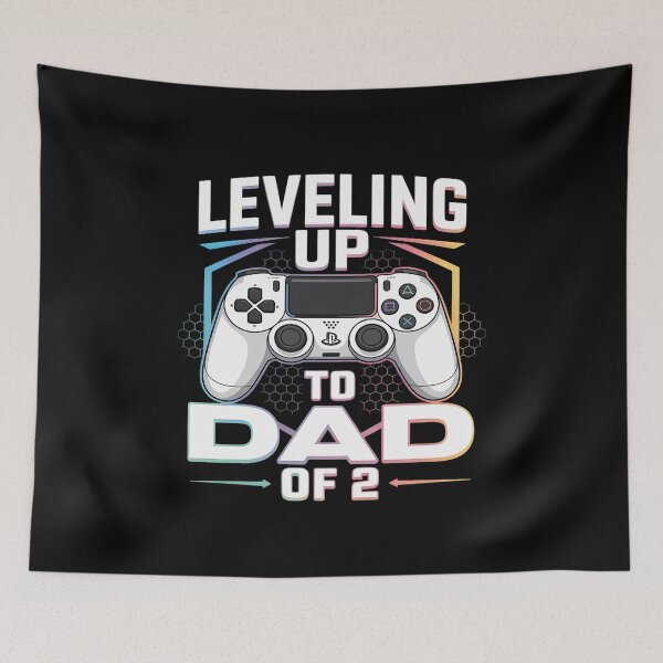 Item preview, Leveling Up To Dad Of 2 Promoted To Daddy Again Father's Day designed and sold by FluoroWave.