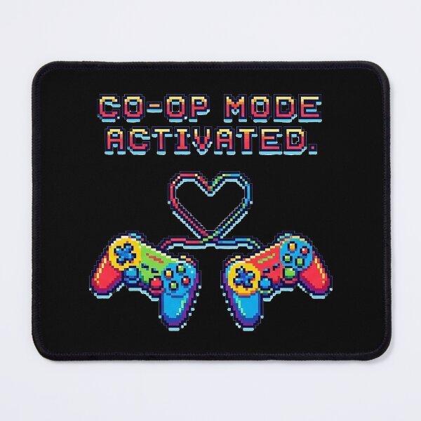 Item preview, Funny Gaming Valentine Co-Op Mode Activated Art designed and sold by QuipQuips.