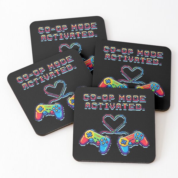 Item preview, Funny Gaming Valentine Co-Op Mode Activated Art designed and sold by QuipQuips.