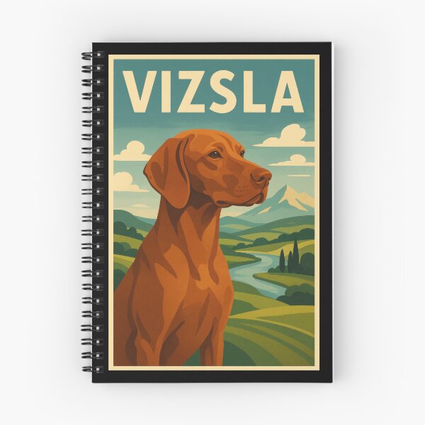 Item preview, Vizsla River Valley Vintage Art designed and sold by Flying Doggo.