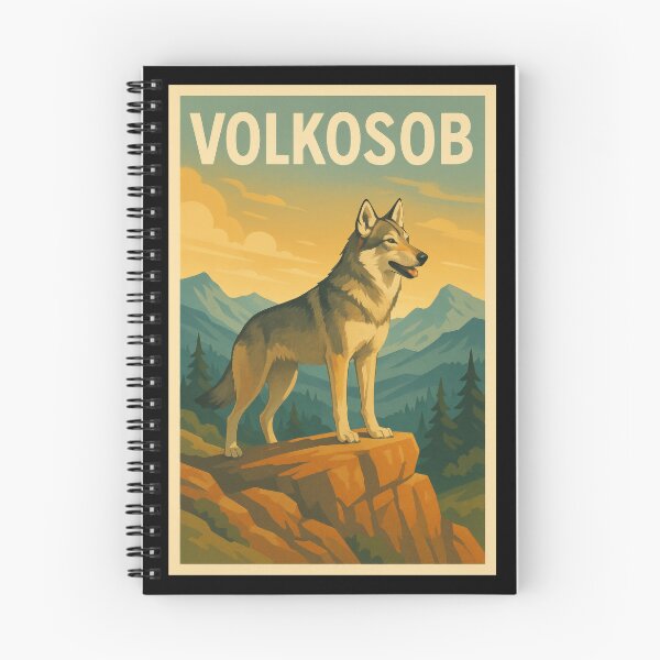 Item preview, Volkosob Wolfdog Mountain Illustration designed and sold by Flying Doggo.