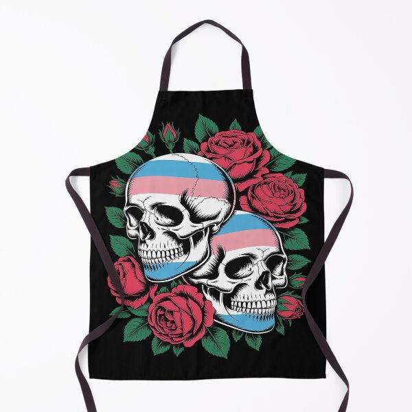 Item preview, LGBT Transgender Pride Skull Roses designed and sold by FluoroWave.
