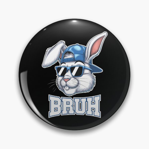 Item preview, Bruh Cool Bunny Rabbit Face Happy Easter designed and sold by Morphologiona.