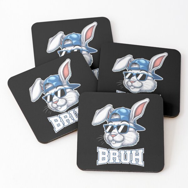 Item preview, Bruh Cool Bunny Rabbit Face Happy Easter designed and sold by Morphologiona.