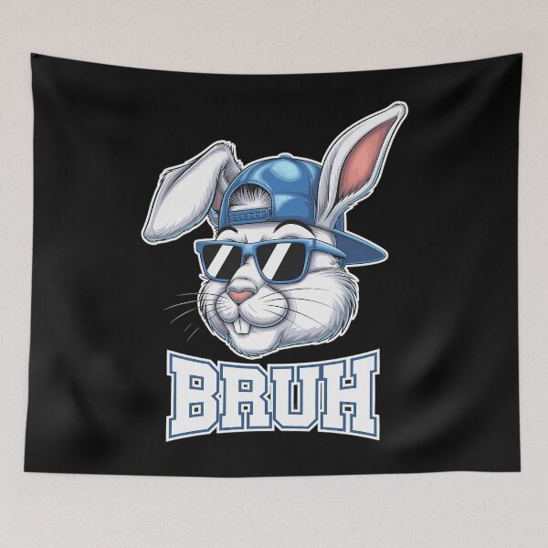 Item preview, Bruh Cool Bunny Rabbit Face Happy Easter designed and sold by Morphologiona.