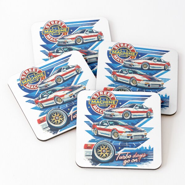 Item preview, Street Machine Turbo Days – Retro JDM Car Grid Poster Style designed and sold by BeetleDots.