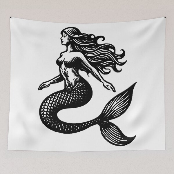 Item preview, Vintage Mermaid Graphic designed and sold by ViaARTfactory.