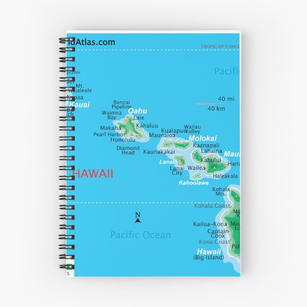 Item preview, Hawaii Island Chain Map – From Kauai to the Big Island designed and sold by WorldAtlas.com.